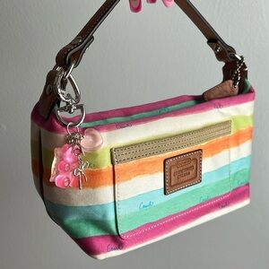 Pink Gummy Bear keychain with candy charms